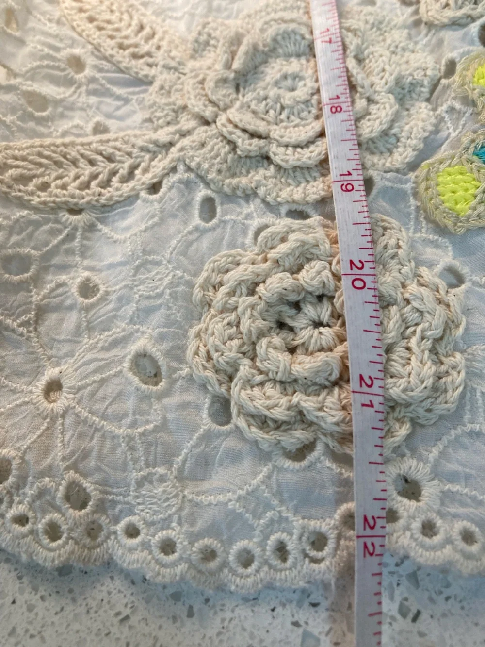 Johnny Was Cream Floral Top - Picture 5 of 9
